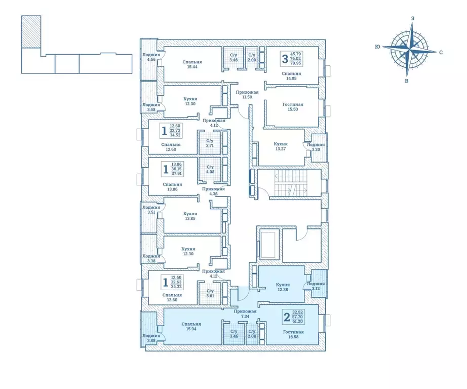 2-к кв. Московская область, Щелково городской округ, Монино пгт ... - Фото 2