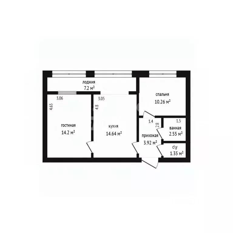 2-к кв. Дагестан, Дербент ул. Хизроева, 9 (55.0 м) - Фото 2