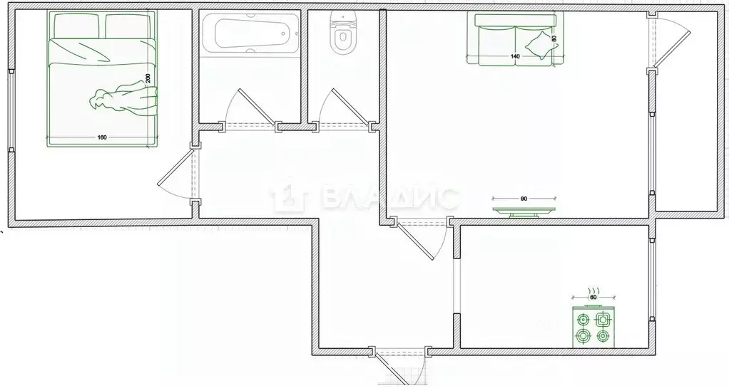 2-к кв. Пензенская область, Никольск ул. Есенина, 19 (50.7 м) - Фото 2