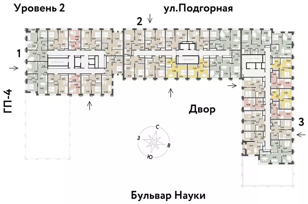 Студия Тюменская область, Тюмень Подгорная ул., 61к1 (24.86 м) - Фото 1