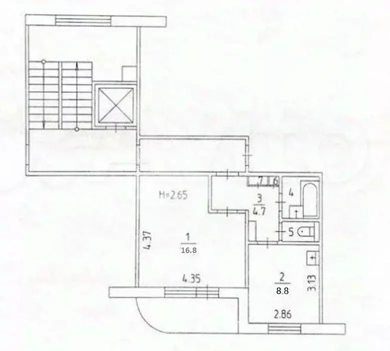 1-к кв. Пермский край, Пермь ул. Юрша, 25 (34.4 м) - Фото 2