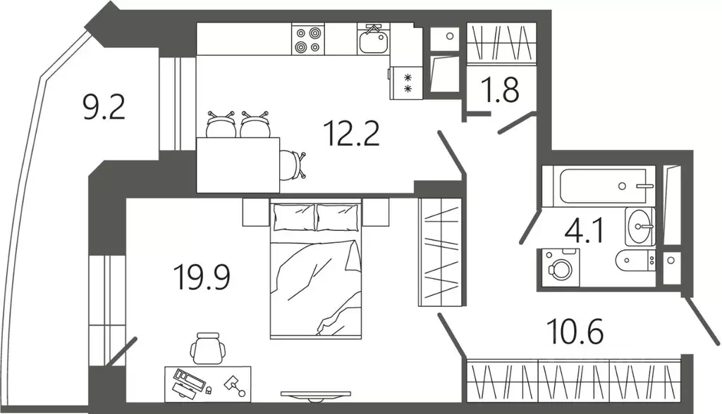 1-к кв. Московская область, Подольск Климовск мкр, ул. Советская, 18к2 ... - Фото 1