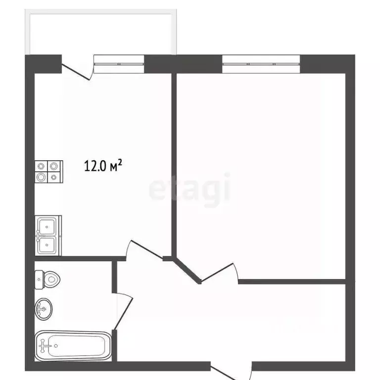 1-к кв. Московская область, Сергиев Посад Пограничная ул., 30Ас3 (45.3 ... - Фото 2