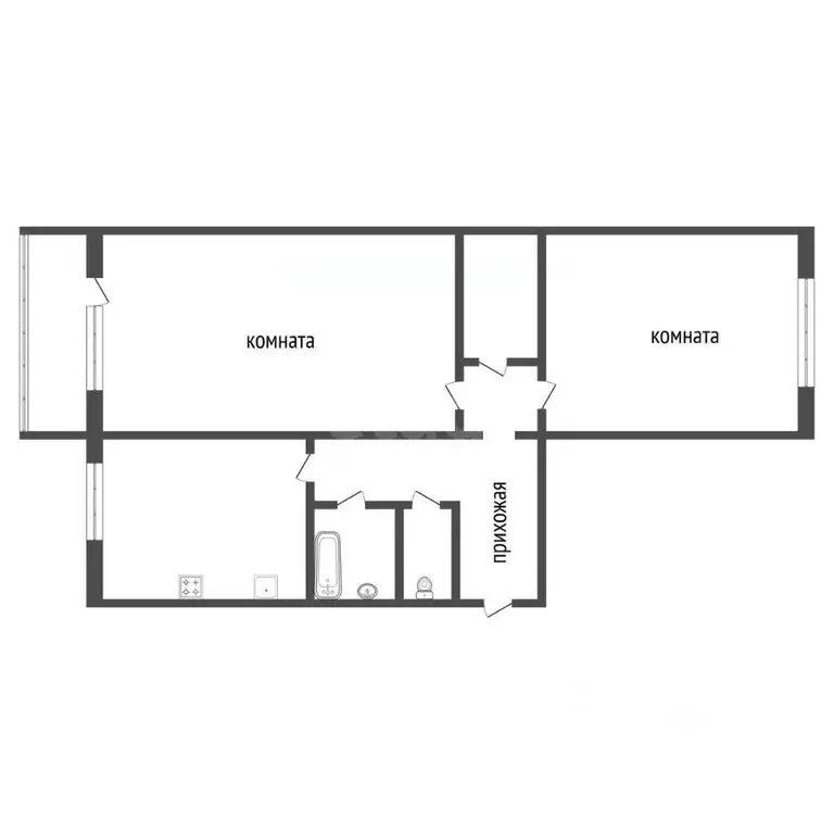 2-к кв. Иркутская область, Иркутск Приморский мкр, 25 (46.9 м) - Фото 2