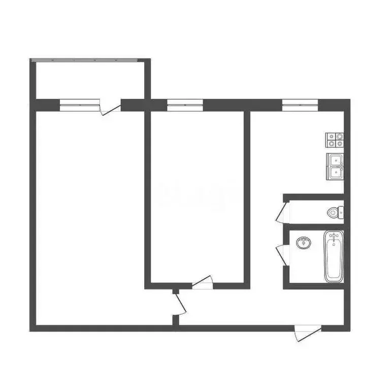 2-комнатная квартира: Иркутск, Депутатская улица, 15 (48 м) - Фото 0