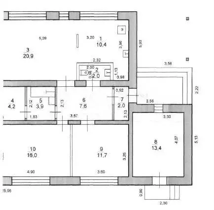 Аукцион: 3-к. квартира, 92,1 м, 1/1 эт. - Фото 0