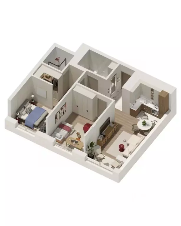 2-к кв. Калужская область, Обнинск Заовражье жилрайон, Новый город ... - Фото 2