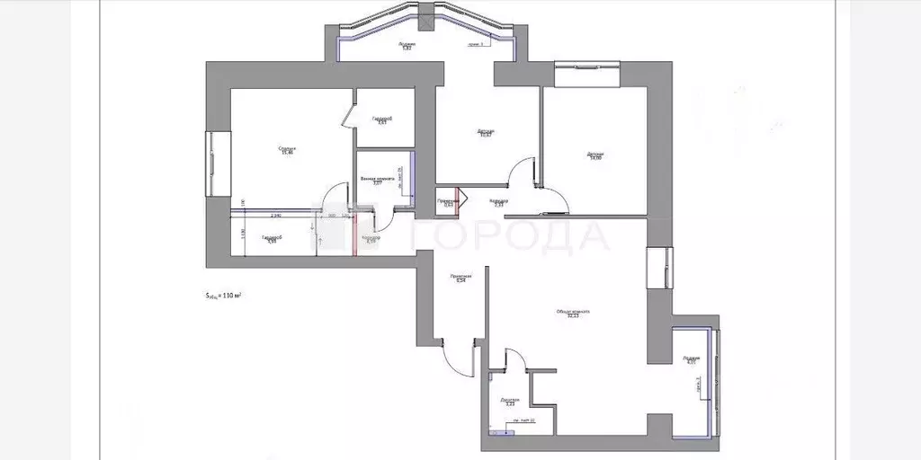 4-к кв. Алтайский край, Барнаул Лазурная ул., 60 (114.0 м) - Фото 2