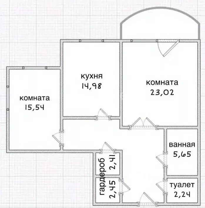 2-к кв. Санкт-Петербург Комендантский просп., 7к1В (78.8 м) - Фото 2