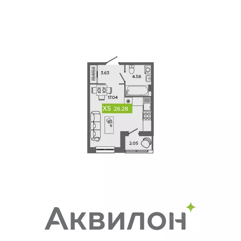 Студия Архангельская область, Северодвинск Аквилон Севен жилой ... - Фото 0