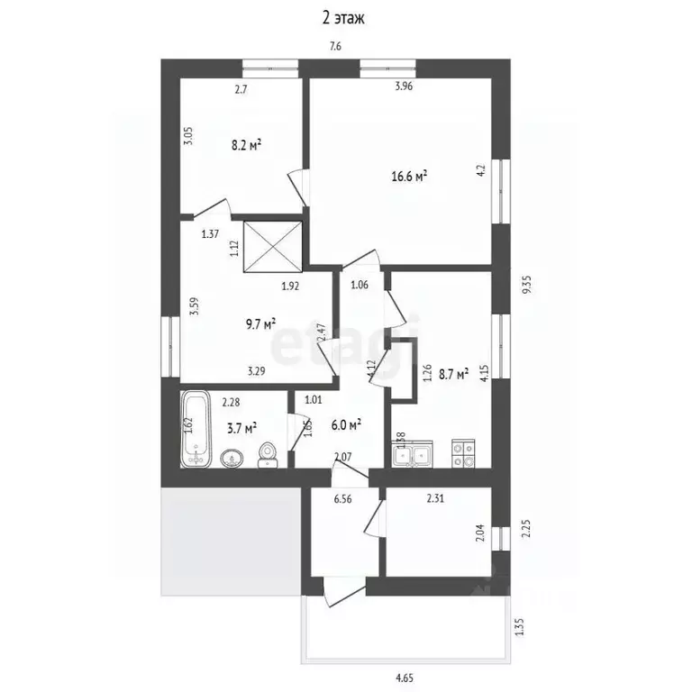 Дом в Пермский край, Чернушка ул. Бушмакина (114 м) - Фото 2