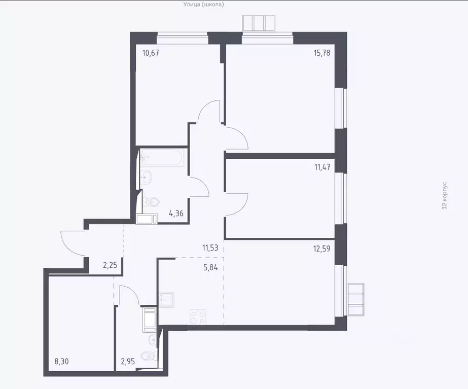 1-к кв. Москва ул. Алхимовская, 1к5 (85.8 м) - Фото 1