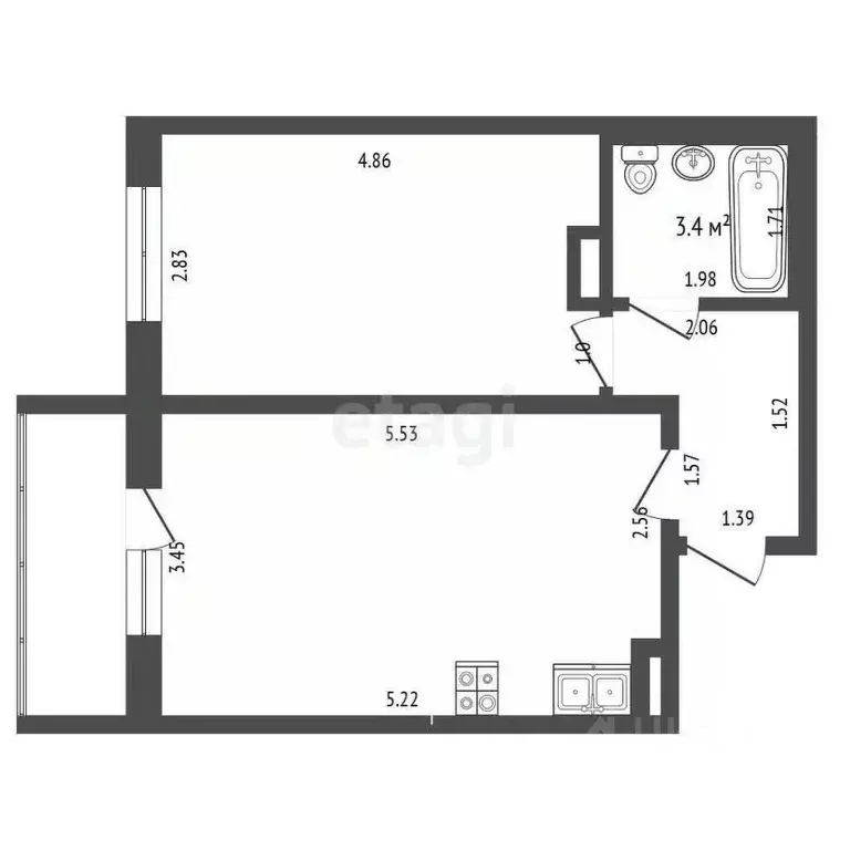 1-к кв. Мордовия, Саранск ул. Косарева, 81 (40.0 м) - Фото 0