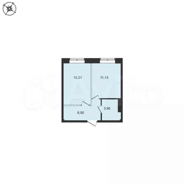 1-к. квартира, 33,7 м, 1/8 эт. - Фото 0
