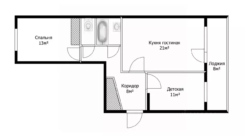 студия томская область, томск ленская ул, 14 (60.0 м) - Фото 1