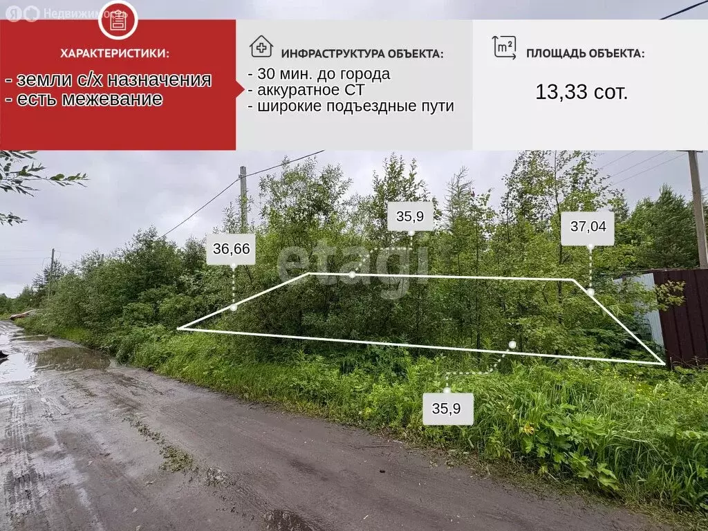 Участок в Архангельская область, Приморский муниципальный округ, ... - Фото 0