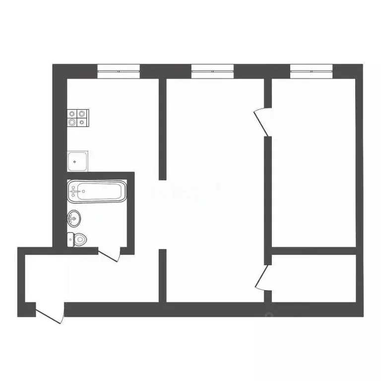 2-к кв. Тульская область, Богородицк ул. Свободы, 49 (44.8 м) - Фото 1