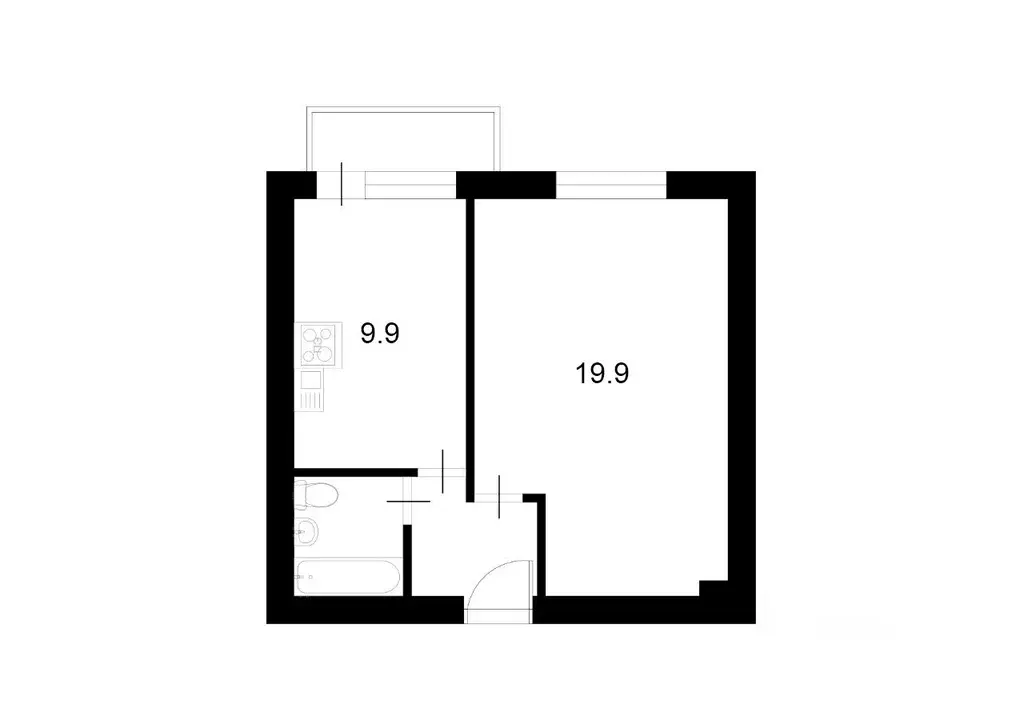1-к кв. Московская область, Балашиха Живописная ул., 2 (33.8 м) - Фото 1