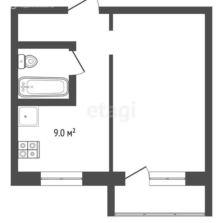 1-комнатная квартира: Саранск, улица Тани Бибиной, 1/6 (37.1 м) - Фото 1