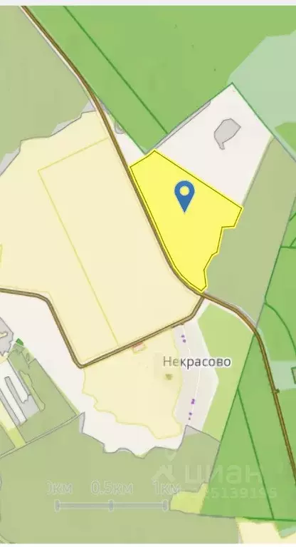 Участок в Марий Эл, Килемарский муниципальный округ, д. Некрасово  ... - Фото 1