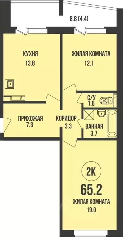 2-к кв. Новосибирская область, Новосибирск ул. Имени генерал-майора ... - Фото 0