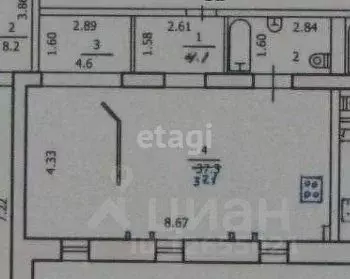1-к кв. Костромская область, Кострома Индустриальная ул., 19Б (50.3 м) - Фото 2