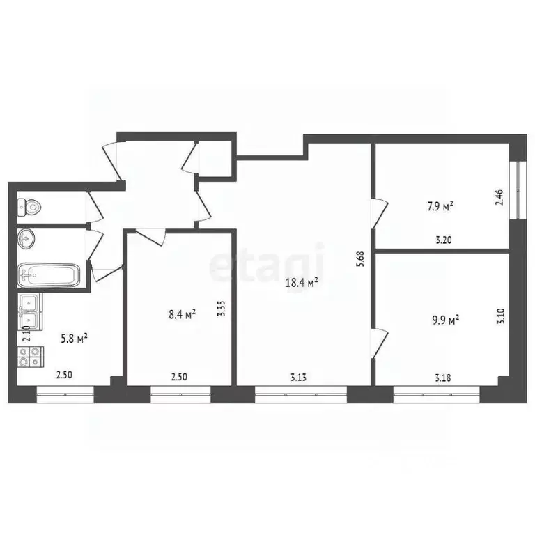 Торговая площадь в Омская область, Полтавка рп ул. Гуртьева, 25 (61 м) - Фото 2