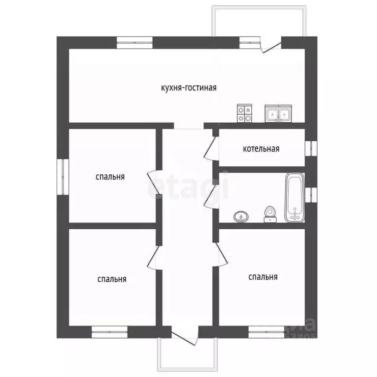 Дом в Ростовская область, Мясниковский район, с. Большие Салы ул. 6-я ... - Фото 2