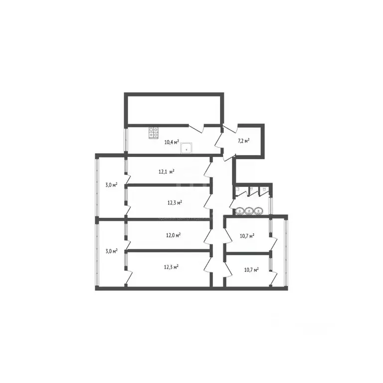 6-к кв. Санкт-Петербург ул. Академика Константинова, 4К1 (124.7 м) - Фото 2