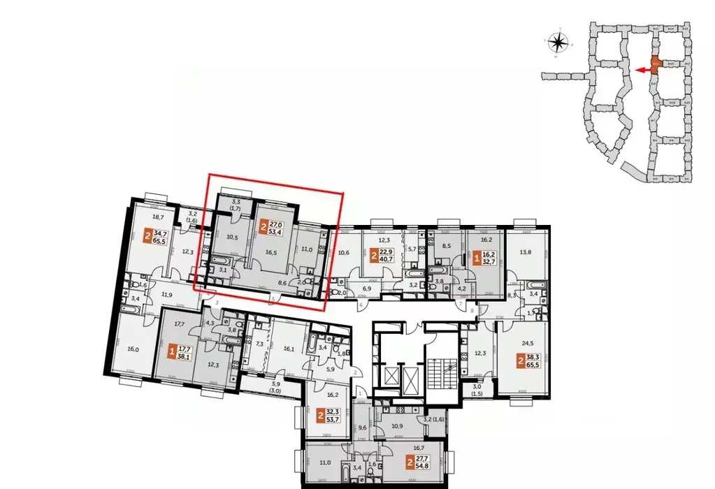 2-к кв. Московская область, Ленинский городской округ, пос. Развилка ... - Фото 1