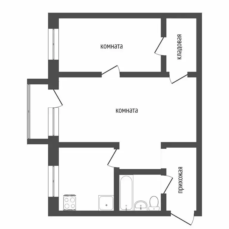 2-комнатная квартира: Вологда, улица Горького, 105А (42.6 м) - Фото 1