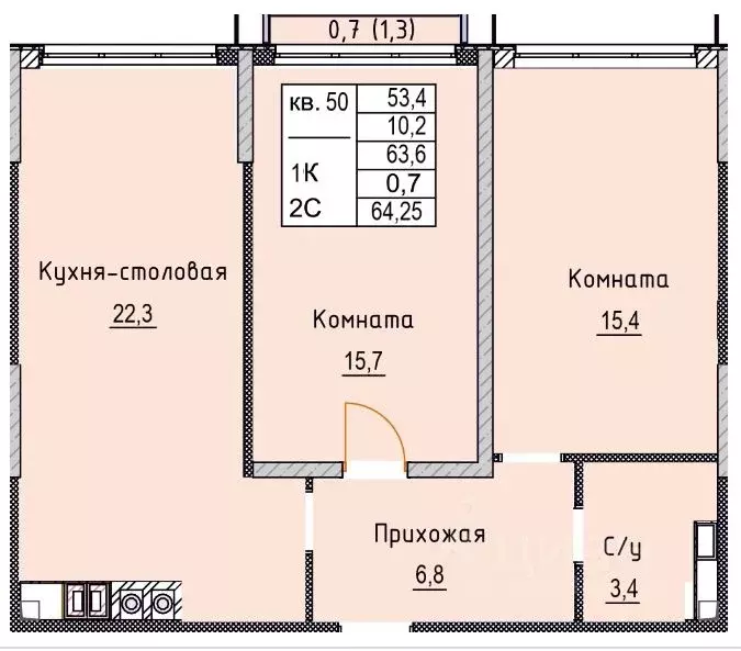 2-к кв. Краснодарский край, Анапа муниципальный округ, с. Витязево ул. ... - Фото 0
