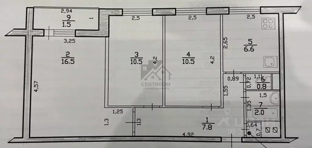 3-к кв. Татарстан, Казань ул. Кулахметова, 3 (56.6 м) - Фото 1