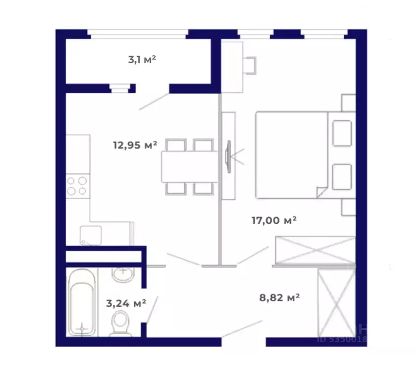 1-к кв. Иркутская область, Иркутский муниципальный округ, Маркова рп, ... - Фото 1