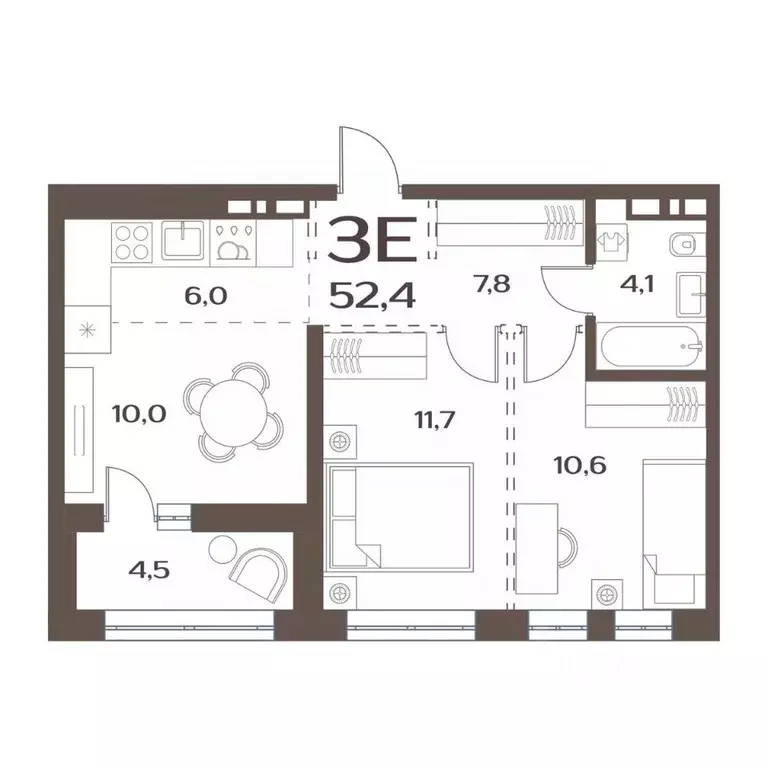 2-к кв. Приморский край, Владивосток ул. Коммунаров, 15к1 (50.8 м) - Фото 1