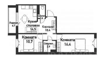 2-к кв. Челябинская область, Челябинский городской округ, пос. ... - Фото 2
