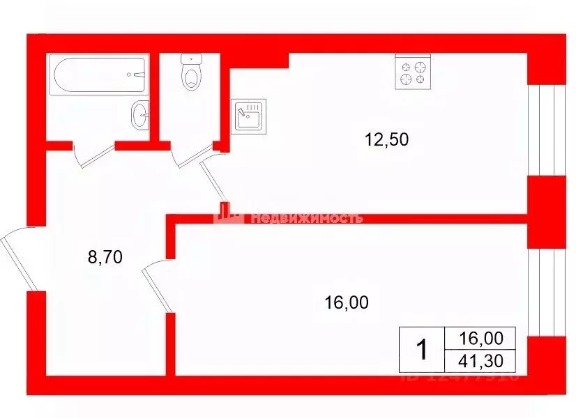 1-к кв. Санкт-Петербург, Санкт-Петербург, Красное Село Геологическая ... - Фото 2