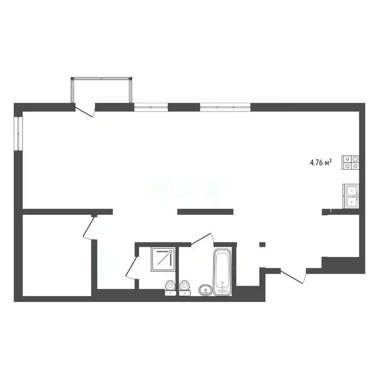 Студия Москва ул. Короленко, 1К5 (30.0 м) - Фото 2