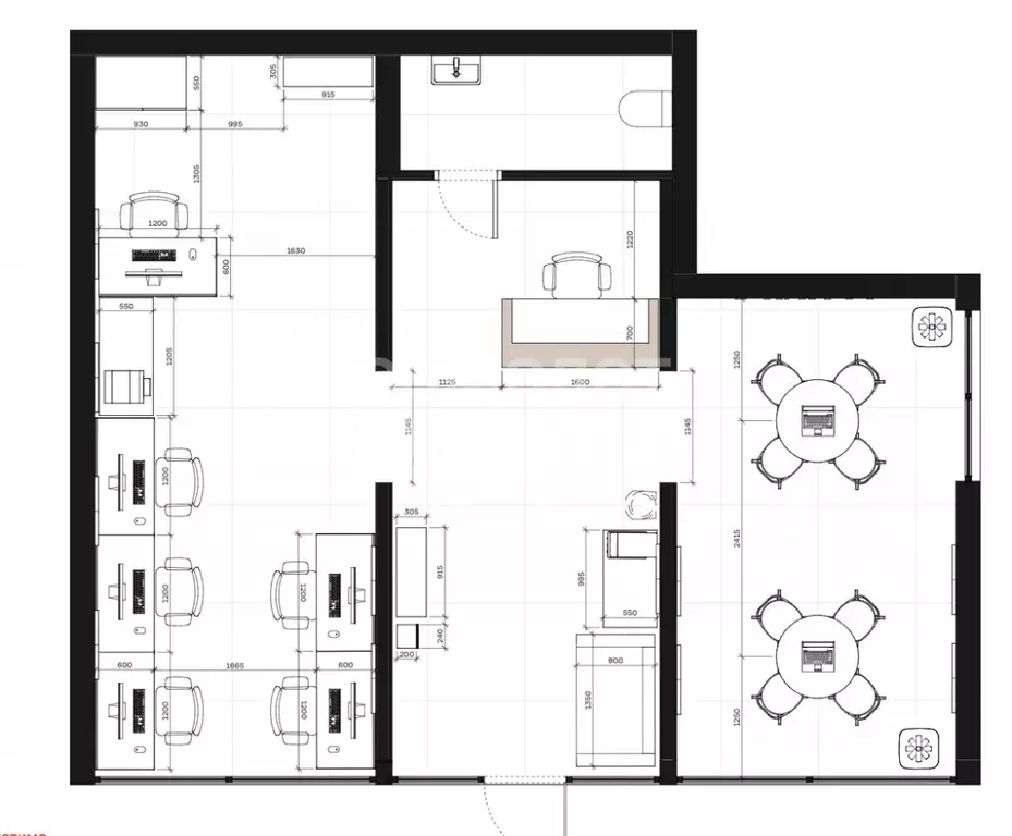 Офис в Краснодарский край, Анапа ул. Поликарпова, 2к13 (55 м) - Фото 1