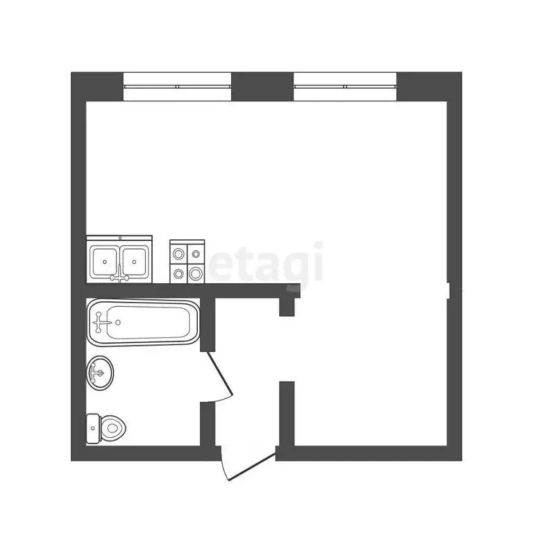 1-комнатная квартира: Кострома, улица Сутырина, 22 (22 м) - Фото 0