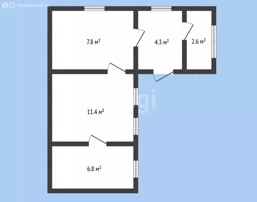 Дом в Черкесск, улица Лермонтова (32.9 м) - Фото 1