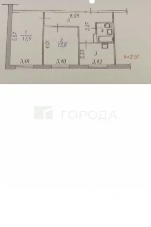 2-к кв. Кемеровская область, Новокузнецк ул. 13-й Микрорайон, 14 (54.8 ... - Фото 1