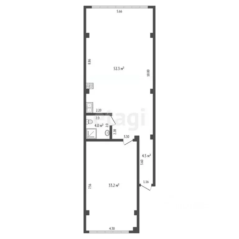 2-к кв. Крым, Ялта муниципальный округ, Форос пгт ул. Северная, 43 ... - Фото 2