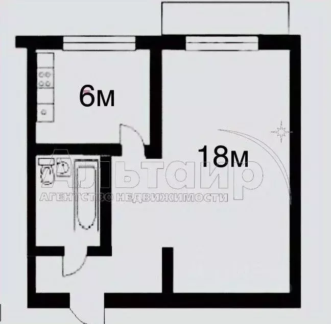 1-к кв. Ростовская область, Батайск ул. Кирова, 7 (30.0 м) - Фото 1