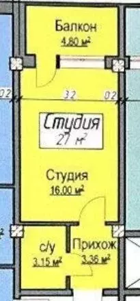 Студия Дагестан, Махачкала просп. Амет-Хана Султана, 340 (27.0 м) - Фото 1