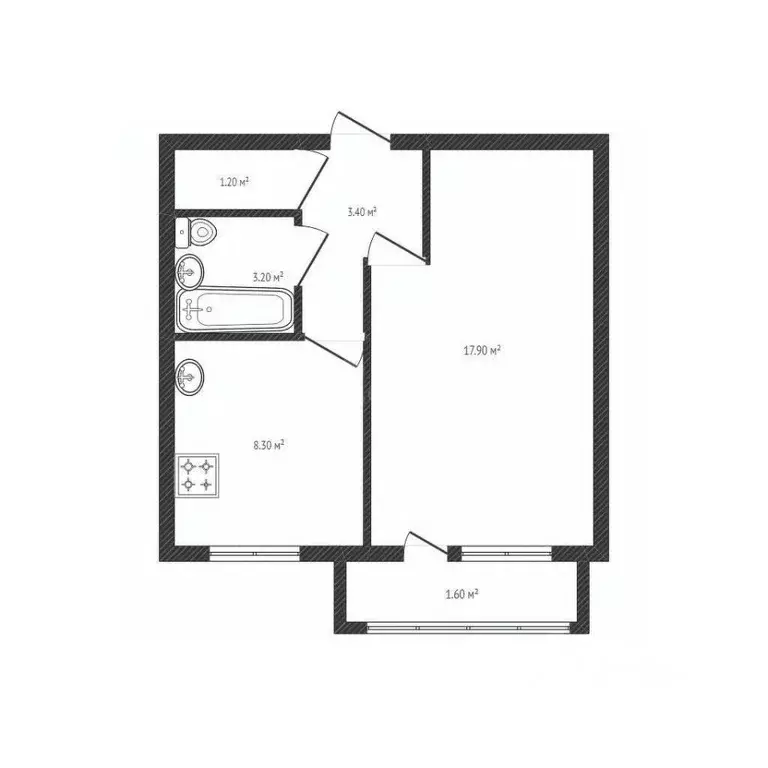 1-к кв. Брянская область, Брянск просп. Ленина, 4В (34.0 м) - Фото 2