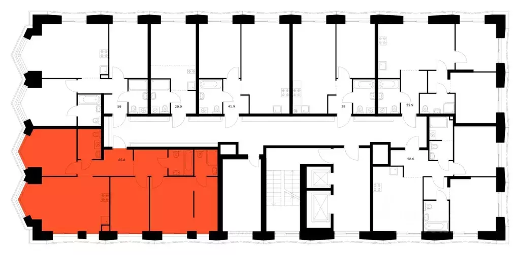 3-к кв. Татарстан, Казань Ботаническая 3 жилой комплекс, 2 (85.8 м) - Фото 2