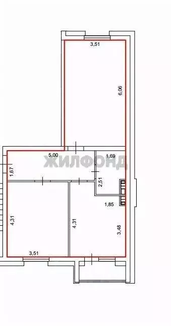 2-к кв. Ханты-Мансийский АО, Когалым Набережная ул., 7 (60.7 м) - Фото 1