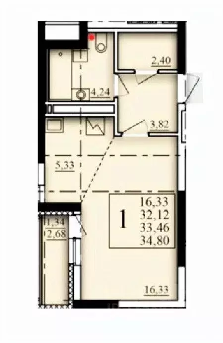 1-к кв. Башкортостан, Уфа Затон-Восточный жилрайон, Паруса жилой ... - Фото 1