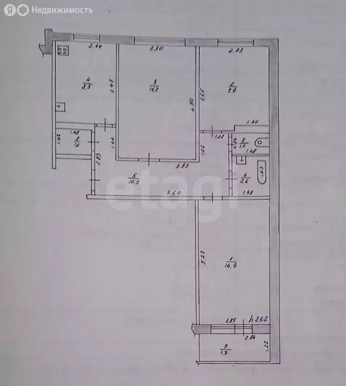 3-комнатная квартира: Казань, улица Рашида Вагапова, 15 (65.4 м) - Фото 1